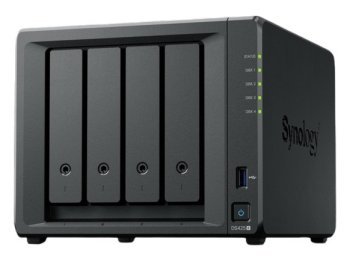 NAS Synology DS425+, Tower, 4x (3.5" SATA HDD/ 2.5" SATA SSD), 2 x M.2, Intel Celeron J4125, 2 GB DDR4 non-ECC (max.6GB), 1x 1GbE RJ-45; 1x 2.5GbE RJ-45, 2x USB 3.2.1 - TYLKO dyski Synology