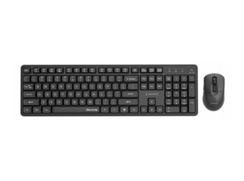 GEMBIRD BEZPRZEWODOWY ZESTAW KLAWIATURY + MYSZ SILENT KEY PRO BUSINESS, CZARNY, UKŁAD US