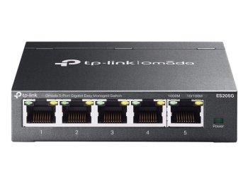 TP-Link Omada ES205G przełącznik sieciowy Zarządzany Gigabit Ethernet (10/100/1000) Czarny