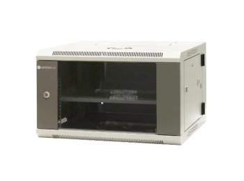 EmiterNet Szafa wisząca dzielona 19" 6U, drzwi blacha/szkło, 600×550×370mm szer./gł./wys.