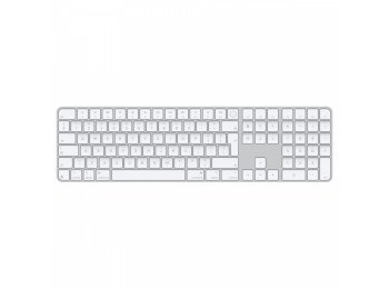 Klawiatura Magic Keyboard z Touch ID i polem numerycznym dla modeli Maca z czipem Apple - angielski (międzynarodowy) - białe klawisze