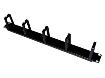 Organizator kabli 1U 19" 5 uchwytów Czarny