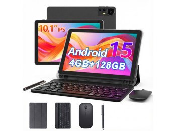 Extralink Tablet CP31 4GB RAM+128GB Czarny | Tablet | Android 15, 2Mpx+8Mpx, 6000mAh, 1280x800px, klawiatura, mysz, rysik