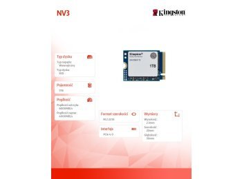 Dysk SSD NV3 1TB M.2 2230 PCI-e 4.0 NVMe 6000/4000