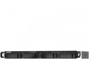 Qnap TS-435XeU-4G, 1U, 4 x 2.5"/3.5" SATA , Marvell Octeon TX2 CN9130 / CN9131 quad-core, 4GB DDR4 SODIMM (Max. 32GB), 2 x 10GbE SFP+, 2 x 2.5GbE, Single PSU