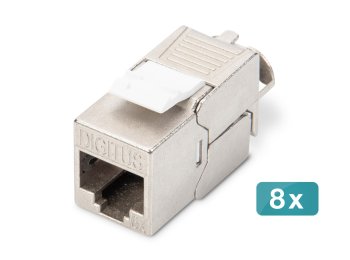 Digitus Moduł CAT 6A Keystone, ekranowany, beznarzędziowe złącze montażowe - 8 szt.