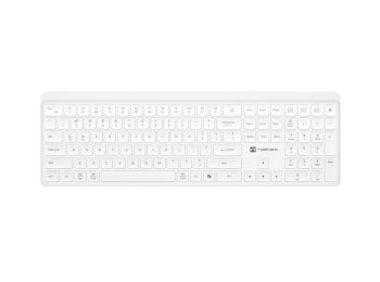 NATEC KLAWIATURA TANG US BEZPRZEWODOWA BT + 2.4GHZ CICHA SLIM BIAŁA