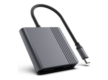 GEMBIRD ADAPTER USB-C DO HDMI + DP 4K 60HZ, CZARNY