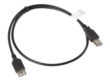 Kabel Lanberg CA-USBE-10CC-0007-BK (USB 2.0 M - USB 2.0 F; 0,7m; kolor czarny)