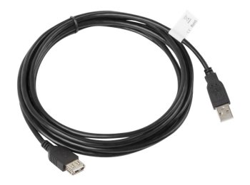 Kabel Lanberg CA-USBE-10CC-0030-BK (USB 2.0 Męski - USB 2.0 Żeński; 3m; czarny)
