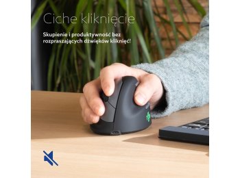 Ergonomiczna mysz R-Go Maus HE ergonomisch rechts Bluetooth mittel schwarz/sil retail