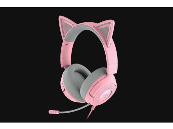 Zestaw słuchawkowy Razer Gaming Kraken Kitty V3 X Przewodowe Nauszne Mikrofon Kwarc