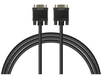 Kabel VGA (M )- VGA (M) ekranowany 2 feryty CL-202