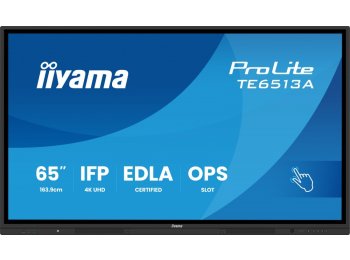 Monitor interaktywny 65 cali TE6513A-B2AG INFRARED,40pkt,IPS,4K,7H,500cd/m2, WiFi,USB, ANDROID 14, Google EDLA,2x20W, UCHWYT ŚCIENNY