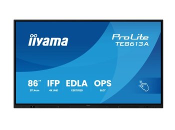 Monitor interaktywny 86 cali TE8613A-B2AG INFRARED,40pkt,IPS,4K,7H,500cd/m2, WiFi,USB, ANDROID 14, Google EDLA,2x20W, UCHWYT ŚCIENNY