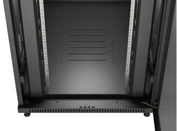 Szafa instalacyjna rack stojąca LANBERG FF01-8222-23B 19" 22U 800X1200 CZARNA DRZWI PERFOROWANE (FLAT PACK)