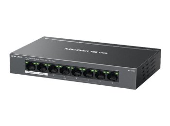 Mercusys MS108GP łącza sieciowe Zarządzany Gigabit Ethernet (10/100/1000) Obsługa PoE Czarny
