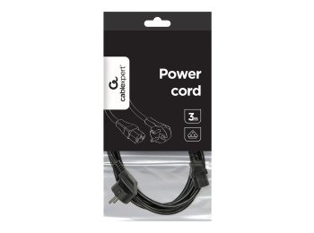 Kabel GEMBIRD PC-186-VDE-3M (C13 / IEC C13 / IEC 320 C13 - Schuko ; 3m; kolor czarny)