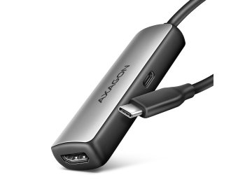 RVC-HI8KPD Adapter aktywny USB-C -> HDMI 8K/60Hz, Aluminiowy, PD100W, 16cm kabel