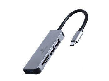 Hub 3-portowy USB-C, USB 2.0x2, USB 3.0, czytnik kart