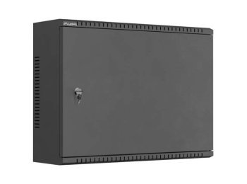 Szafa instalacyjna TPR 10 i 19 cali z płytą MESH 560x420x180 czarna (złożona)