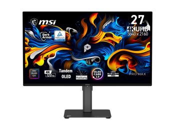 MSI Pro MAX 271UPX12G monitor komputerowy 67,3 cm (26.5") 3840 x 2160 px UltraWide Full HD QD-OLED Czarny