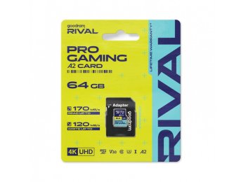 Karta pamięci microSD 64GB Rival UHS-I V30 U3 C10 A2 170/120MBs