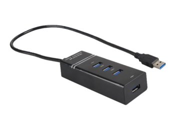 Hub IBOX USB 3.0 CZARNY 4-PORTY IUH3FB (4x USB 3.0; kolor czarny)
