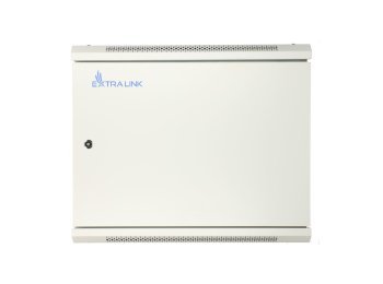 Extralink Szafa rack 12U 600x600 ASP Szara montowana na ścianie, drzwi blaszane pełne