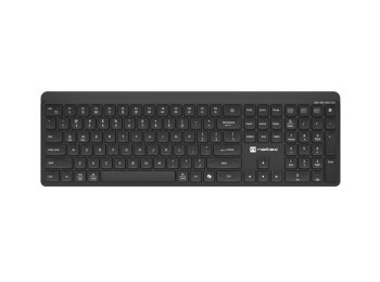 Klawiatura Tang US bezprzewodowa BT + 2.4GHz cicha Slim czarna