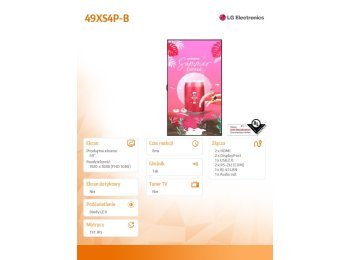 Monitor wielkoformatowy 49XS4P-B 49 cali FHD 4000nit