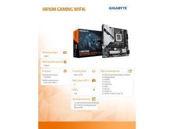 Płyta główna H810M GAMING WIFI6