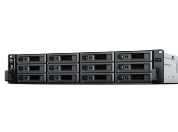NAS Synology RS2423+; 2U RACK; 12x (3.5" SATA HDD/2.5" SATA SSD); AMD Ryzen V1780B, 8 GB DDR4 ECC UDIMM (max. 32GB), 2x 1GbE RJ-45, 1x 10GbE RJ-45
