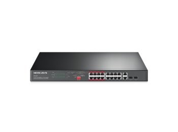 Przełącznik MS118CP 16-Port 10/100M + 2-Port G Rack Sw16PoE
