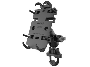 Uchwyt na telefon RAM® Quick-Grip™ z podstawą U-Bolt na kierownicę - krótki