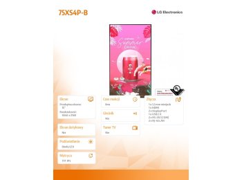 Monitor wielkoformatowy 75XS4P-B UHD 75 cali