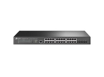 TP-Link JetStream TL-SG3428XPP-M2 przełącznik sieciowy Zarządzany L2+ 2.5G Ethernet (100/1000/2500) Obsługa PoE 1U Czarny