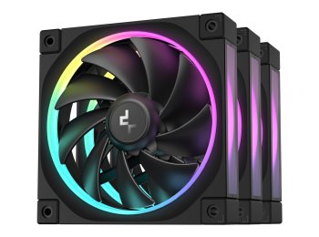 DeepCool FL12-3 in 1 Obudowa komputera Wentylator 12 cm Czarny 3 szt.