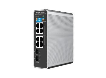 Ruijie Networks RG-NIS2100 Zarządzany L2 Gigabit Ethernet (10/100/1000) Obsługa PoE Czarny, Stal nierdzewna
