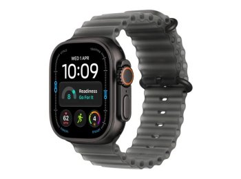 Smartwatch Watch Ultra 4 GPS + Cellular, koperta 49mm z tytanu w kolorze czarnym, pasek Ocean w kolorze półprzezroczystej czerni