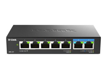 Switch sieciowy D-Link DMS-107/E łącza sieciowe Nie zarządzany Gigabit Ethernet (10/100/1000) Czarny