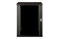 Digitus Szafa sieciowa wisząca Unique 19" 16U rack 600x450, drzwi szyba, czarny, niedzielona, złożona, 100kg