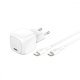 Ładowarka 30W PD PPS USB-C biała + kabel USB-C