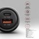 PWC-PQ48 Ładowarka samochodowa 48W, 2x port (USB-C + USB-A), PD3.0/PPS/QC4+, 12/24V, czarna