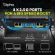 Przełącznik sieciowy niezarządzalny 10" 8x RJ45 2.5G, 1x SFP+ 10G, 60Gbps, metalowy, bez wentylatora, Plug&Play