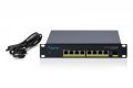 Przełącznik sieciowy niezarządzalny 10" 8x RJ45 2.5G, 1x SFP+ 10G, 60Gbps, metalowy, bez wentylatora, Plug&Play