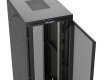 Szafa instalacyjna rack stojąca 19 cali 47U 800x1200 czarna drzwi perforowane LCD (flat pack) V2
