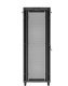 Szafa instalacyjna rack stojąca 19 cali 47U 800x1200 czarna drzwi perforowane LCD (flat pack) V2