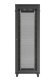 Szafa instalacyjna rack stojąca 19 cali 47U 800x1200 czarna drzwi perforowane LCD (flat pack) V2