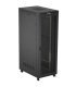 Szafa instalacyjna rack stojąca 19 cali 47U 800x1200 czarna drzwi perforowane LCD (flat pack) V2